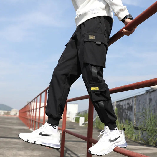 Ribbon Harem Jogger Pants – Classic Streetwear Casual Trousers for Men