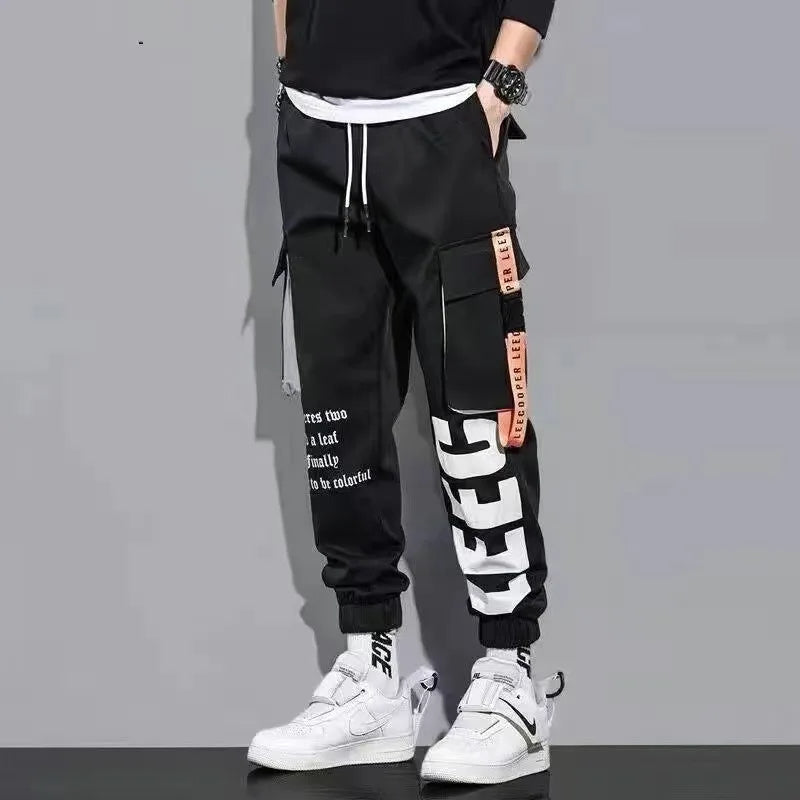 Ribbon Harem Jogger Pants – Classic Streetwear Casual Trousers for Men