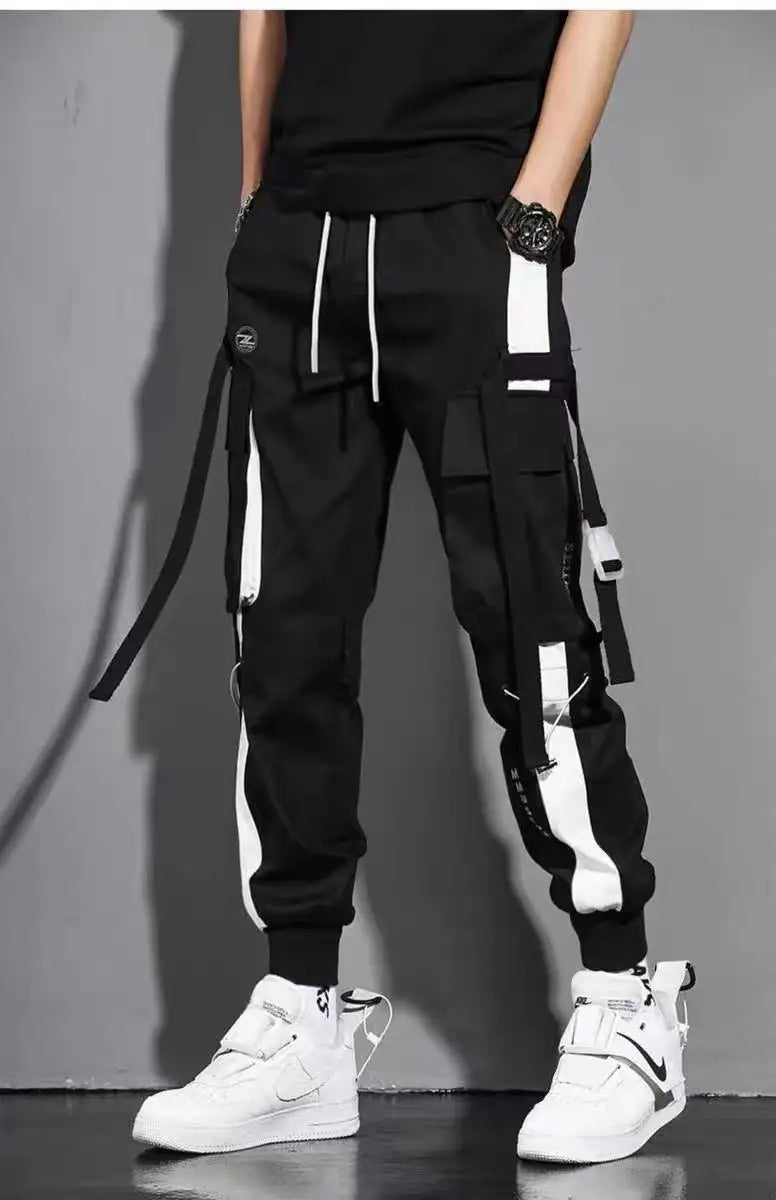 Ribbon Harem Jogger Pants – Classic Streetwear Casual Trousers for Men