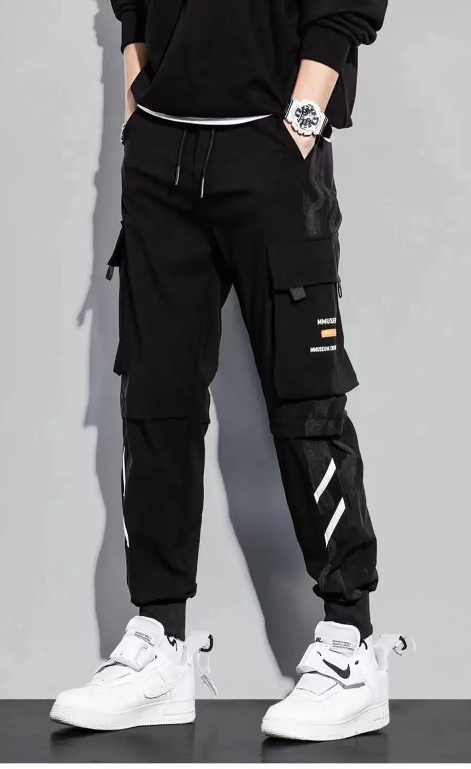 Ribbon Harem Jogger Pants – Classic Streetwear Casual Trousers for Men