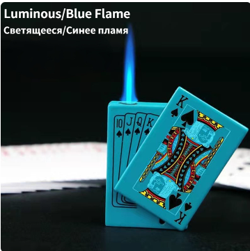 Playing Cards Ace of Spades Lighter - AVU Sideslip Poker Metal Butane Gas Lighter - 12 Unique Designs