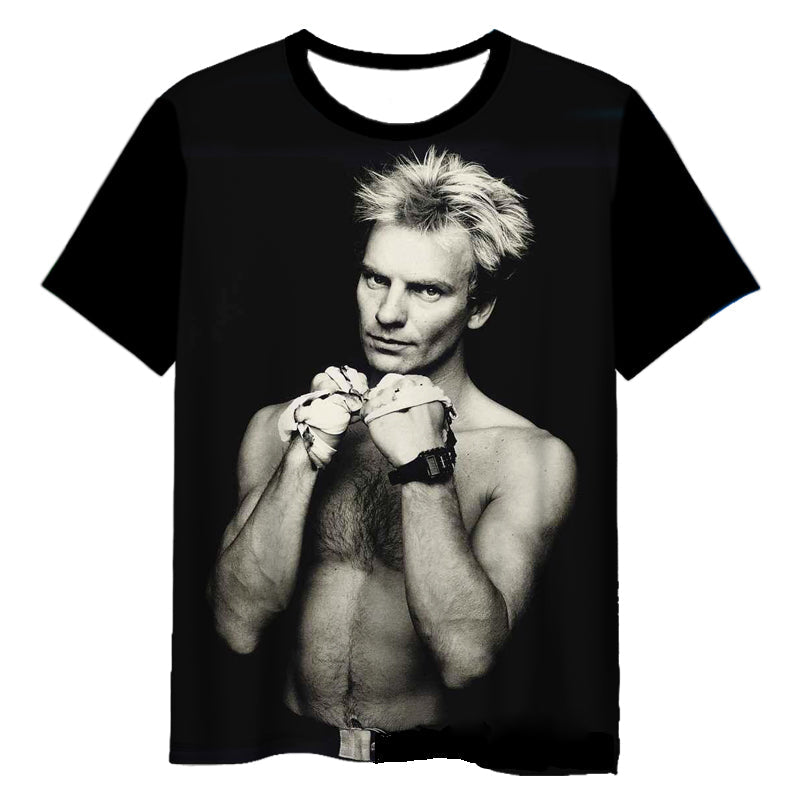 The Police Rock Band 3D Printed T-Shirt – Short Sleeve Hip Hop Harajuku Tee