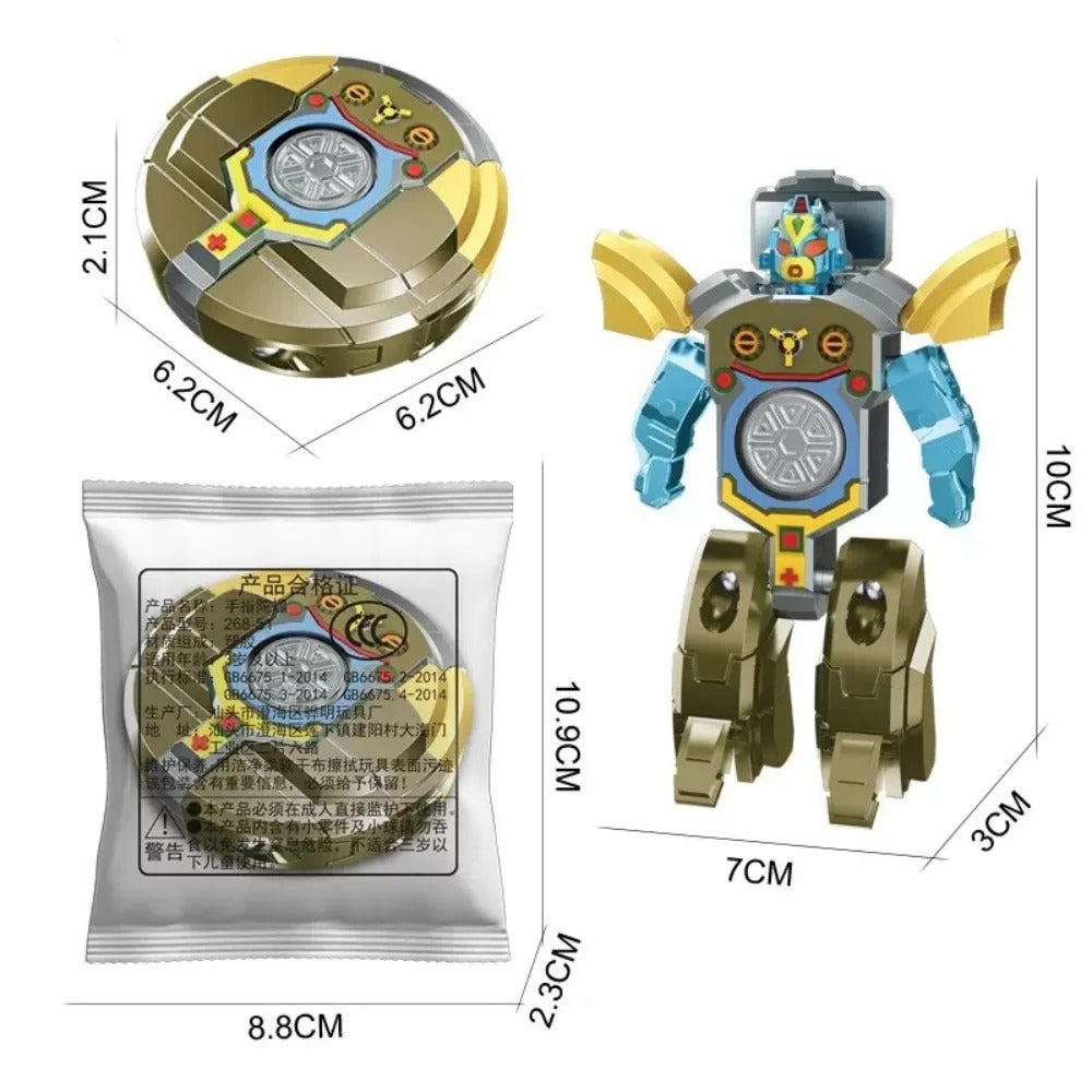 360 Rotating Ball Deformation Robot Fingertip Gyro Toy