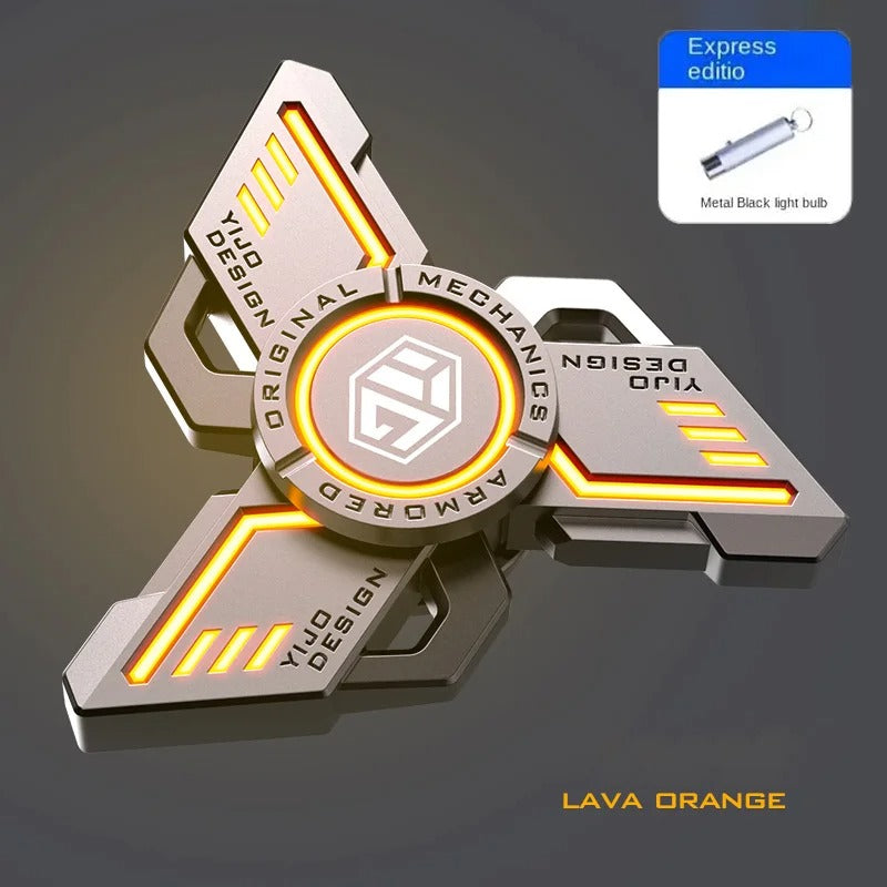 Luminous EDC Metal Fidget Spinner – Glow in the Dark Stress Relief Toy for Adults & Kids