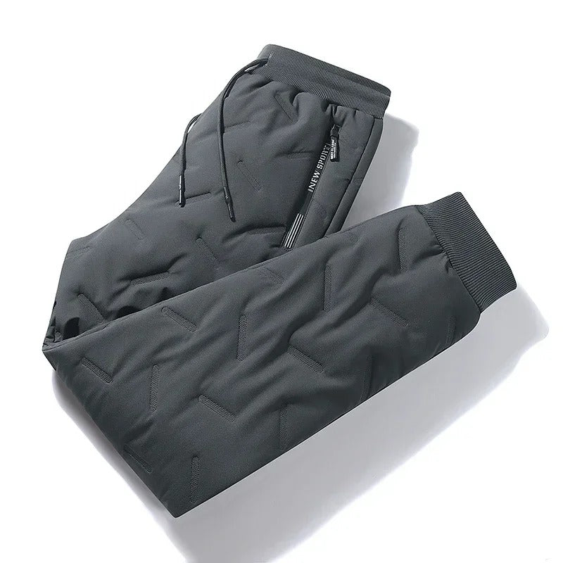 Men’s Casual Waterproof Jacket – Thickened Wool-Lined Warm Coat with Zipper Pockets