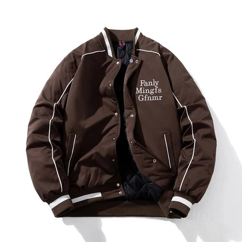 Men's Letter Print Parka Jacket – Autumn Streetwear