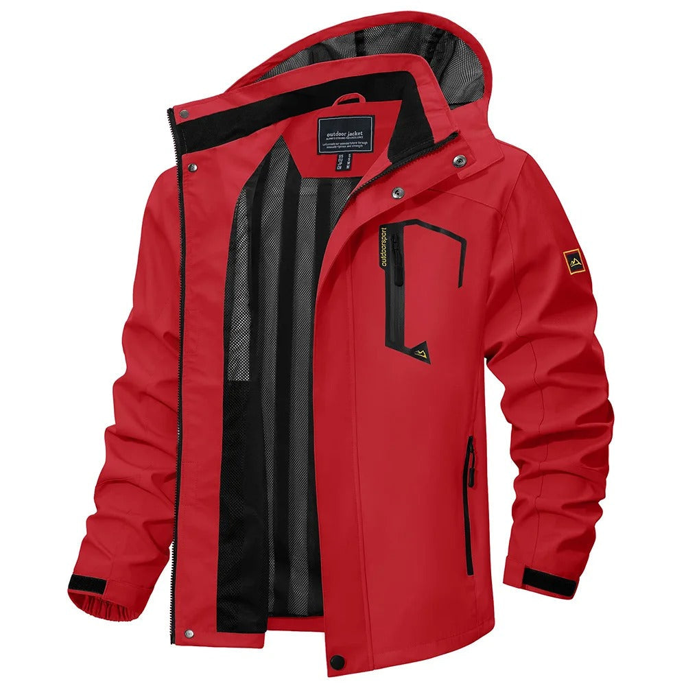 Men’s Waterproof Rain Jacket – Mesh Lined Lightweight Windproof Outdoor Coat
