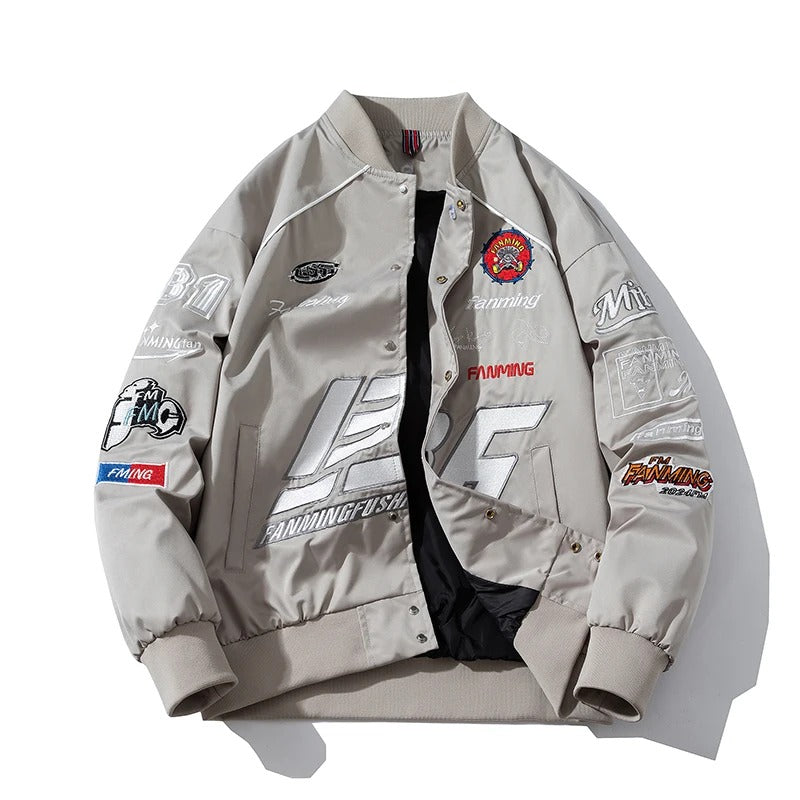 Letter Embroidery Autumn Winter Jacket – Warm Streetwear Style