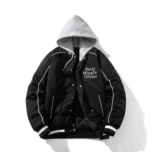 Men's Letter Print Parka Jacket – Autumn Streetwear