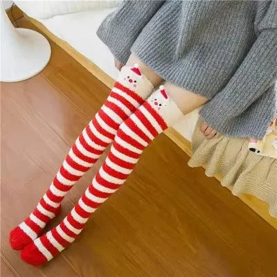 Women & Girls Knee Length Coral Fleece Warm Socks
