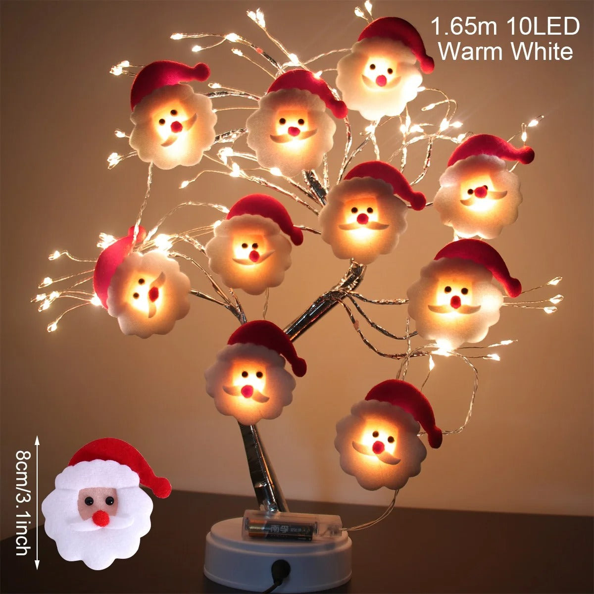Snowman Christmas LED Garland String Lights – Festive Indoor Fairy Light Decoration for Home & Tree