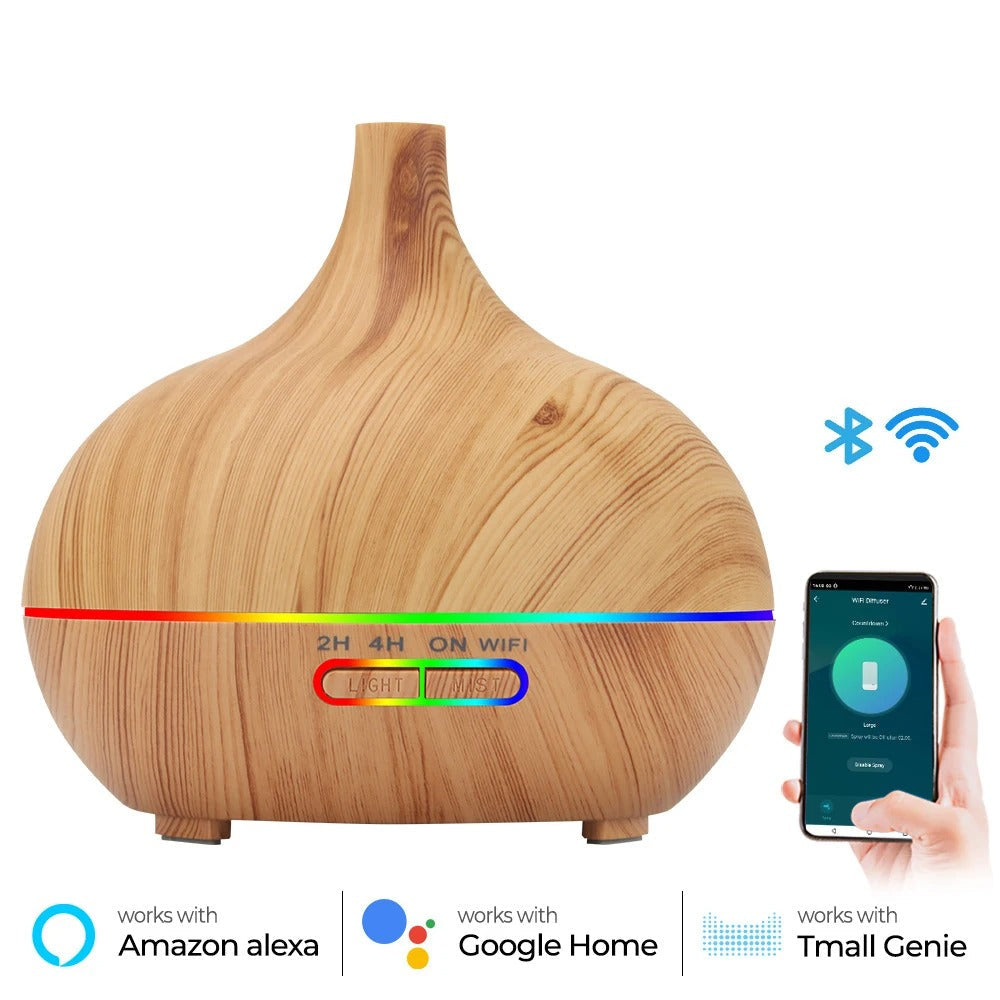 WiFi Smart 550ML Electric Aroma Diffuser & Essential Oil Air Humidifier