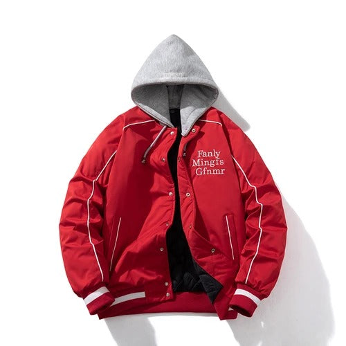 Men's Letter Print Parka Jacket – Autumn Streetwear