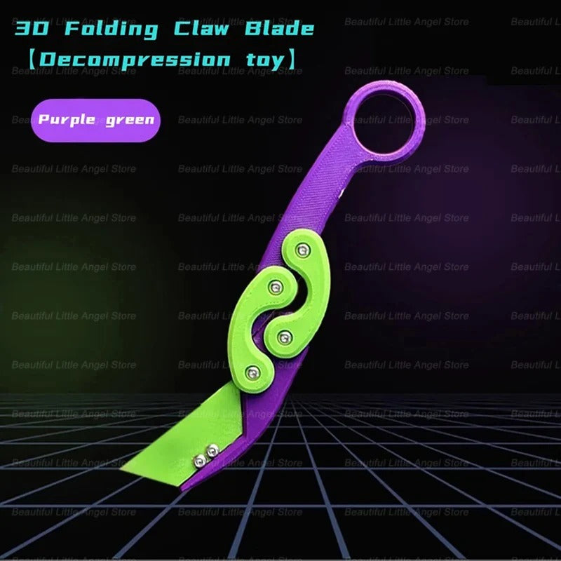 3D Printed Gravity Claw Knife Toy – Stress Relief Fidget Toy
