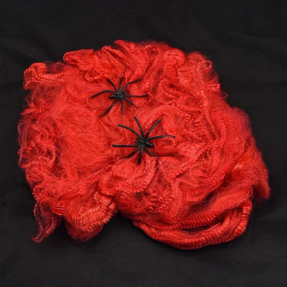 Halloween Artificial Spider Web & Cobweb Decoration – Stretchy Gothic Haunted House Decor