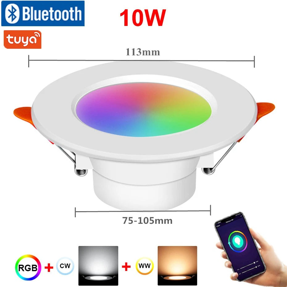 Tuya WiFi Smart LED Downlight – 5W 7W 9W 10W 15W 220V Dimmable Spot Light Compatible with Alexa & Google Home