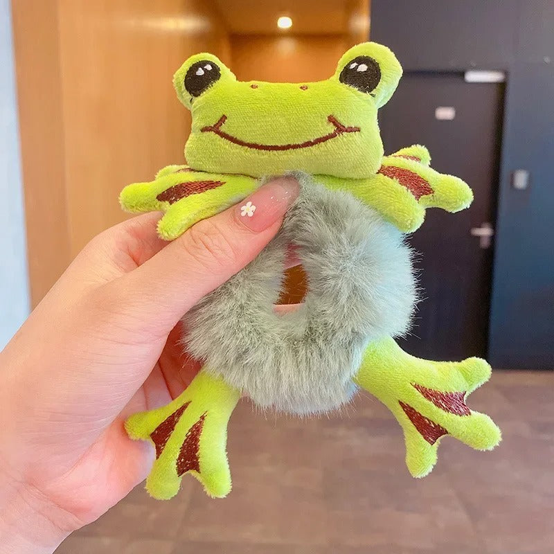 Frog Plush Hair Circle | Cute Scrunchie Wristband Toy for Girls
