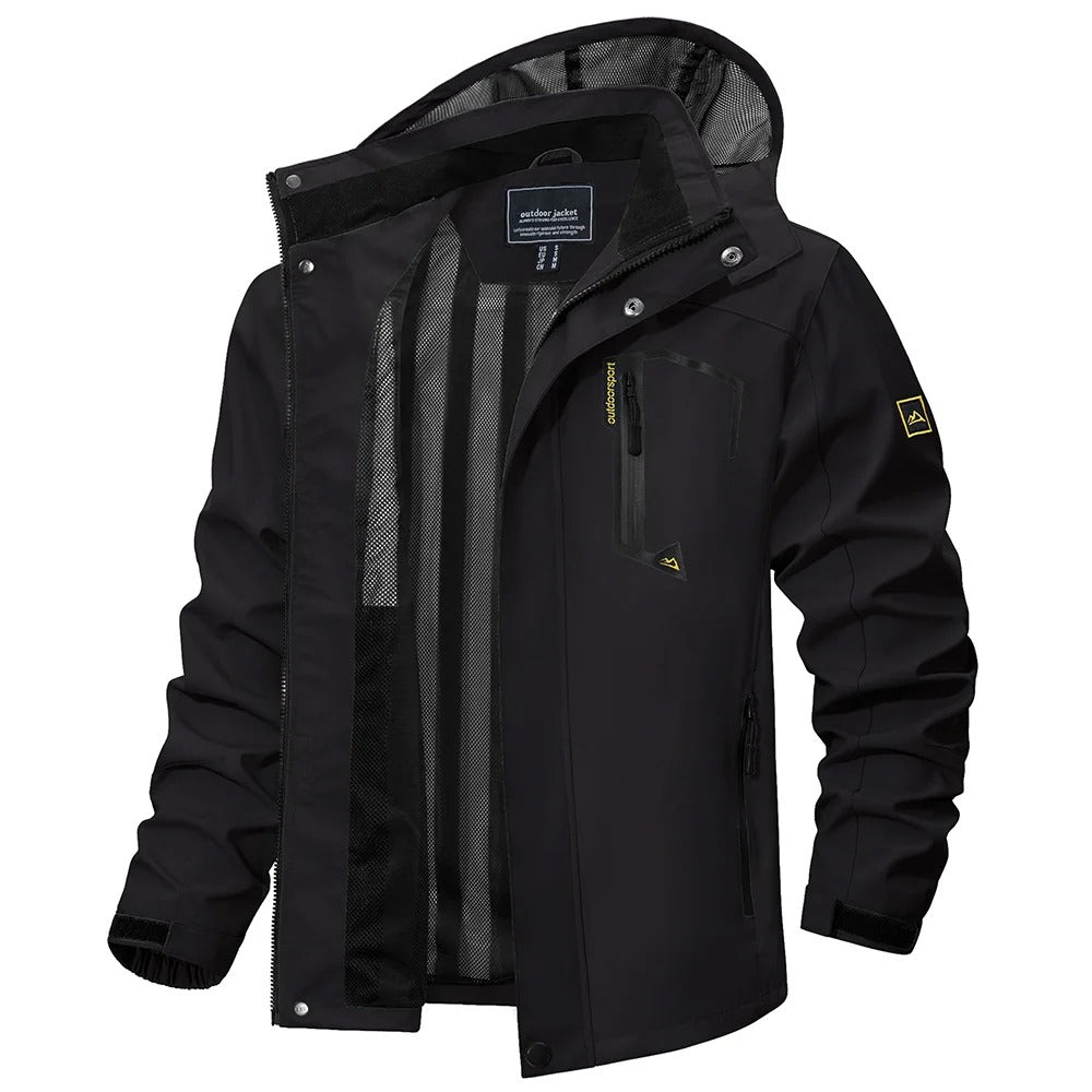 Men’s Waterproof Rain Jacket – Mesh Lined Lightweight Windproof Outdoor Coat