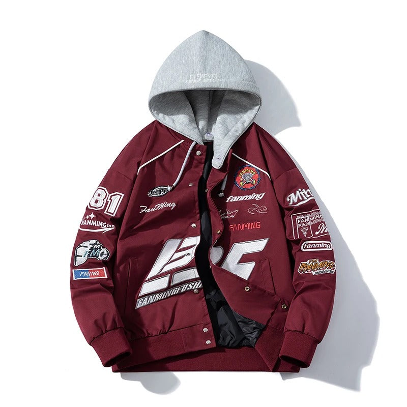 Letter Embroidery Autumn Winter Jacket – Warm Streetwear Style