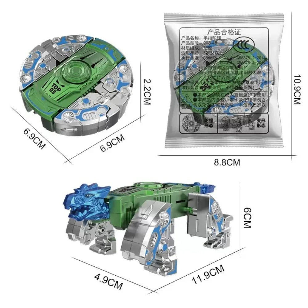 360 Rotating Ball Deformation Robot Fingertip Gyro Toy