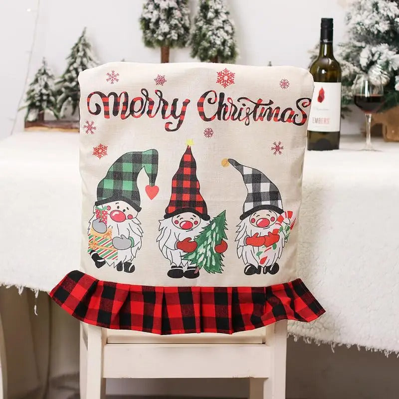 3D Cartoon Figurine Chair Cover Set – Faux Leather Seat Cushion & Back Cover for Home & Office