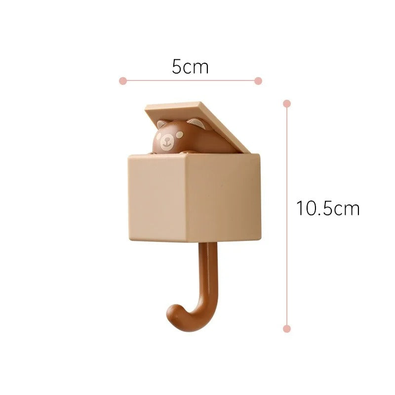 Adhesive Cartoon Cat Hooks