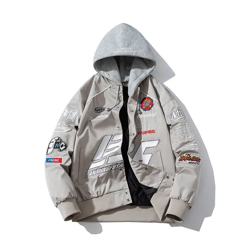 Letter Embroidery Autumn Winter Jacket – Warm Streetwear Style