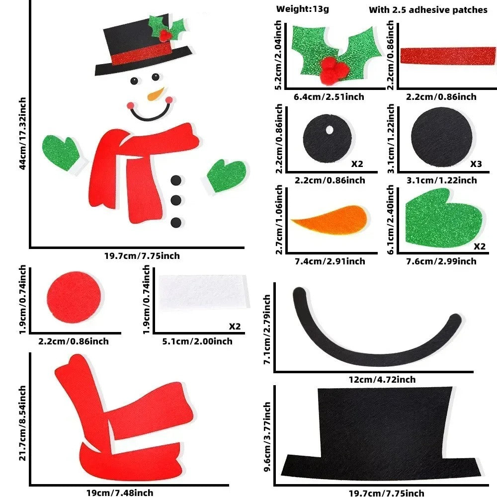 Christmas Door & Window Stickers – Festive Wall Decals for Holiday Home Decoration