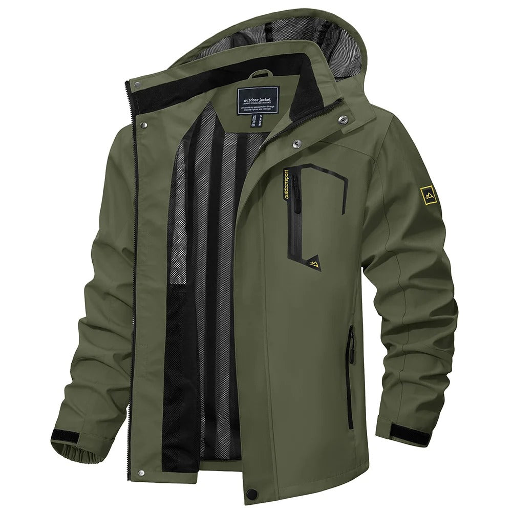 Men’s Waterproof Rain Jacket – Mesh Lined Lightweight Windproof Outdoor Coat