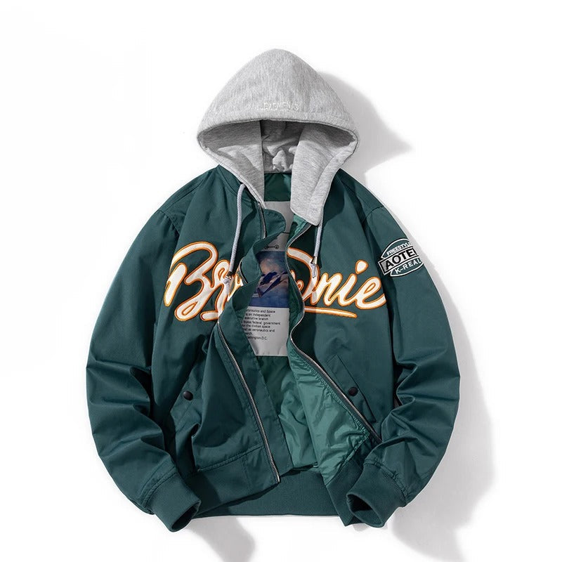 Embroidered Baseball Bomber Jacket - Korean Trendy Pilot Outerwear