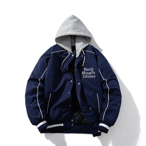 Men's Letter Print Parka Jacket – Autumn Streetwear