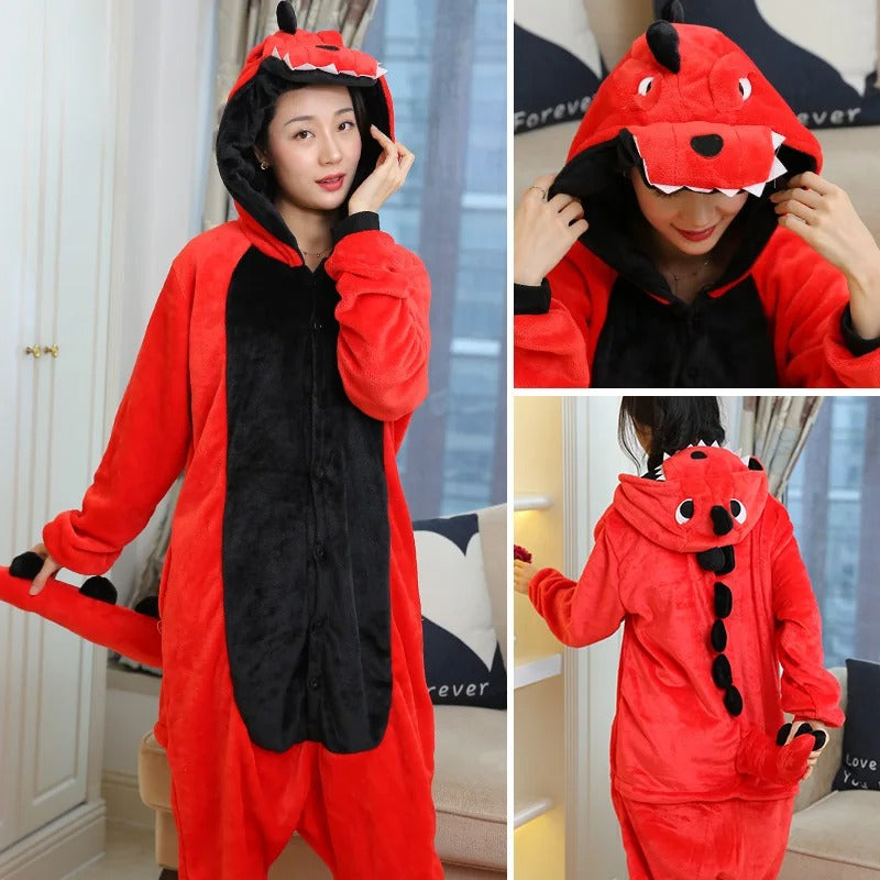 Rainbow Unicorn Kigurumi Onesie – Adorable Hooded Animal Pyjama Costume for Adults & Kids