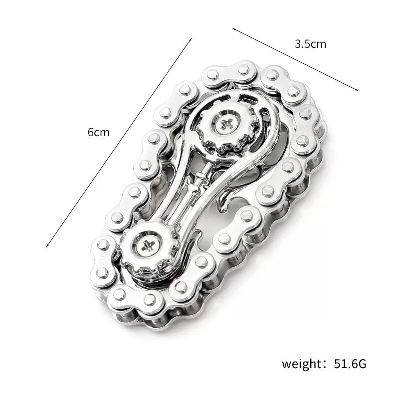 Metal Chain Flywheel Fingertip Gyro Spinner – Anti-Stress Fidget Toy | ADHD & Anxiety Relief