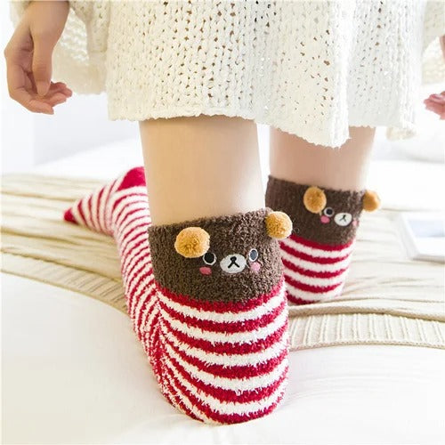 Women & Girls Knee Length Coral Fleece Warm Socks