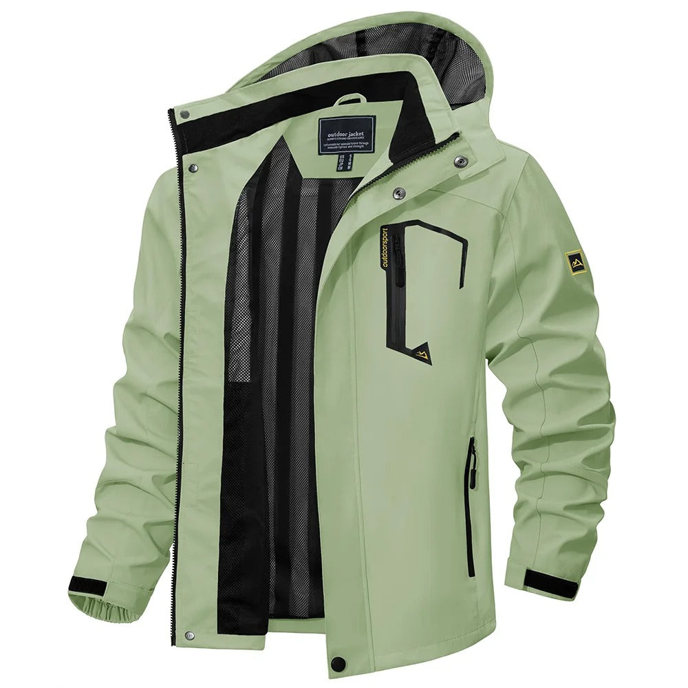Men’s Waterproof Rain Jacket – Mesh Lined Lightweight Windproof Outdoor Coat