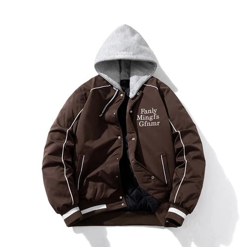 Men's Letter Print Parka Jacket – Autumn Streetwear