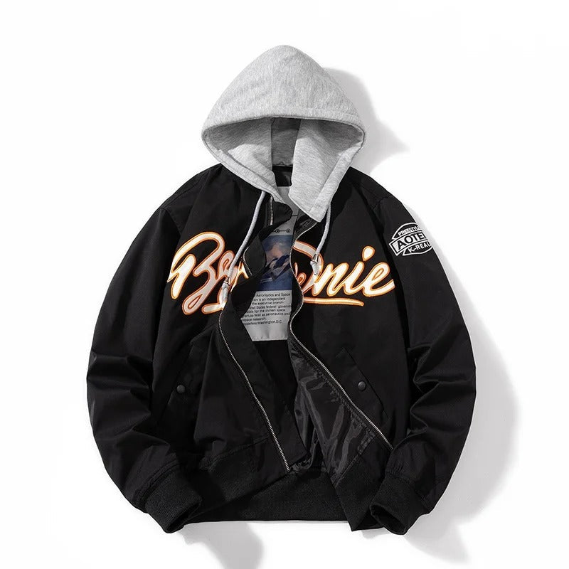 Embroidered Baseball Bomber Jacket - Korean Trendy Pilot Outerwear