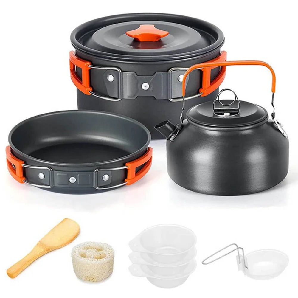 Portable Camping Cooking Set – Lightweight Outdoor Cookware Kit for Hiking & Travel