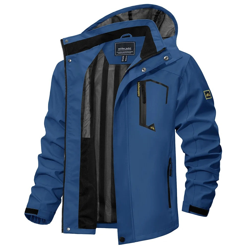 Men’s Waterproof Rain Jacket – Mesh Lined Lightweight Windproof Outdoor Coat