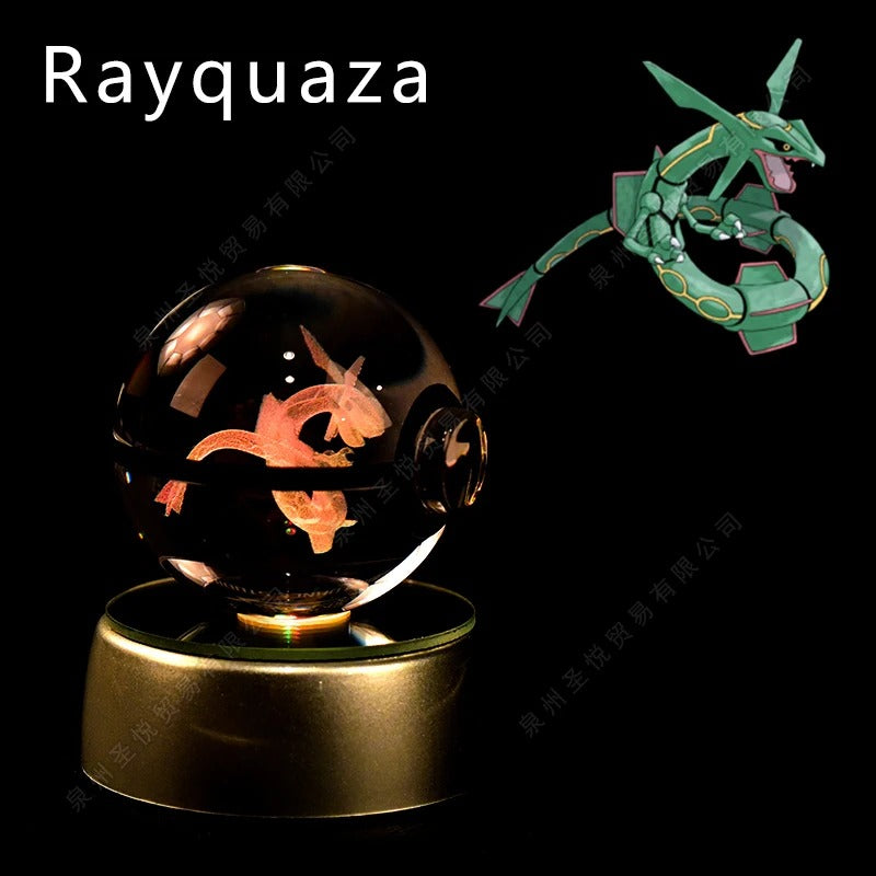 Pokémon 3D Crystal Ball Night Light with Colour-Changing LED Base