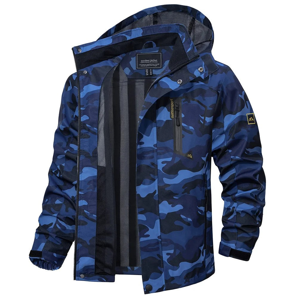 Men’s Waterproof Rain Jacket – Mesh Lined Lightweight Windproof Outdoor Coat
