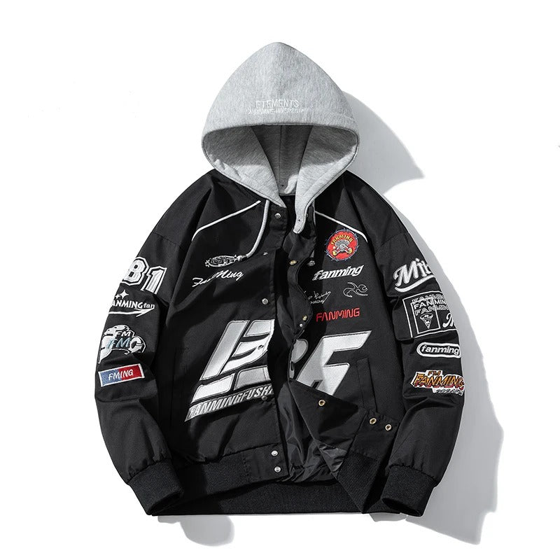 Letter Embroidery Autumn Winter Jacket – Warm Streetwear Style
