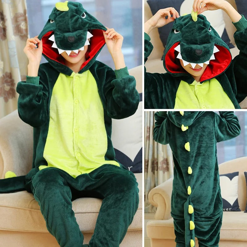 Rainbow Unicorn Kigurumi Onesie – Adorable Hooded Animal Pyjama Costume for Adults & Kids