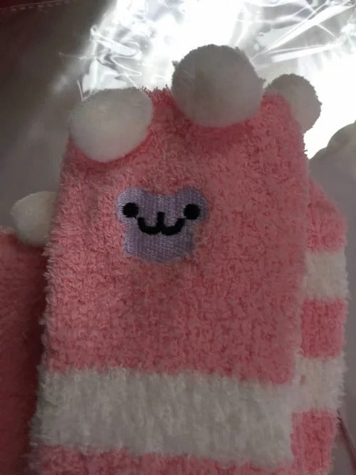 Women & Girls Knee Length Coral Fleece Warm Socks