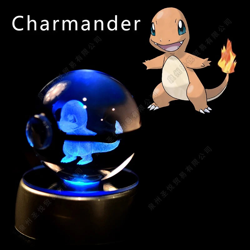 Pokémon 3D Crystal Ball Night Light with Colour-Changing LED Base