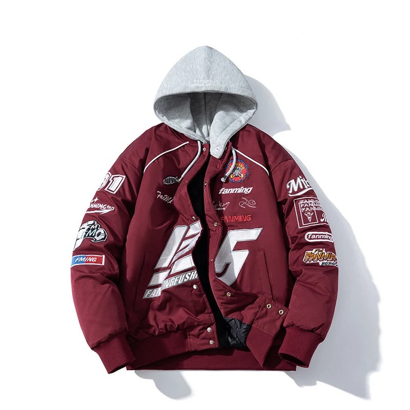 Letter Embroidery Autumn Winter Jacket – Warm Streetwear Style