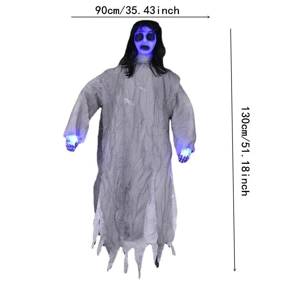 Halloween Hanging Decoration with Light-Up Eyes – Outdoor Yard Haunted House Party Prop
