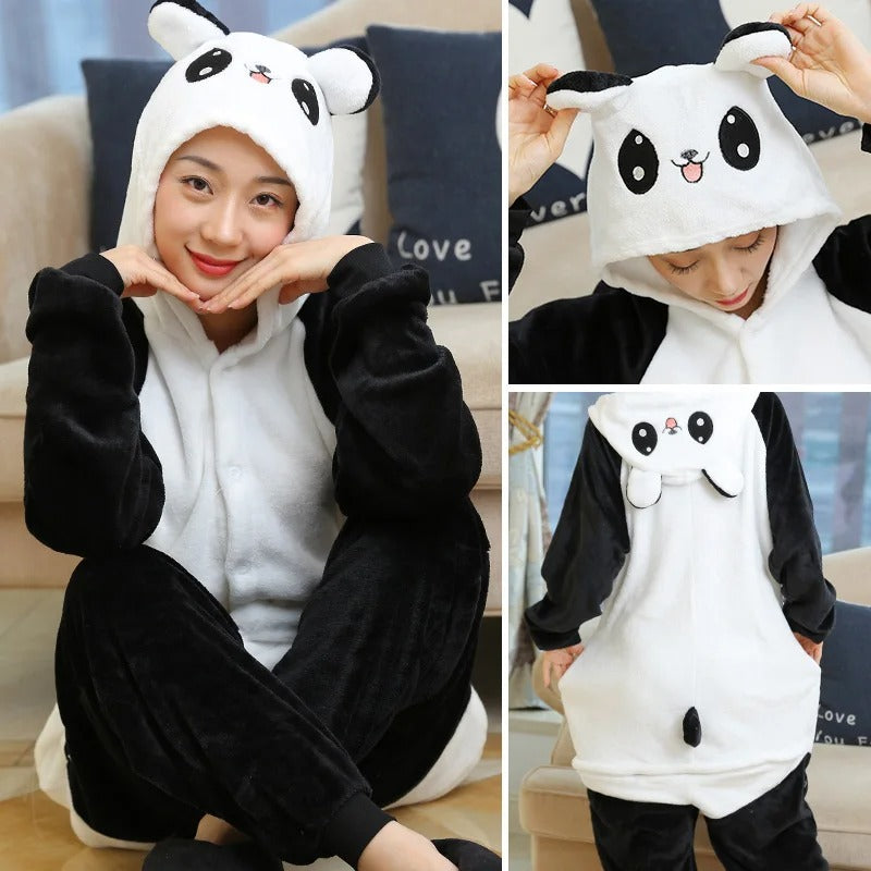 Rainbow Unicorn Kigurumi Onesie – Adorable Hooded Animal Pyjama Costume for Adults & Kids