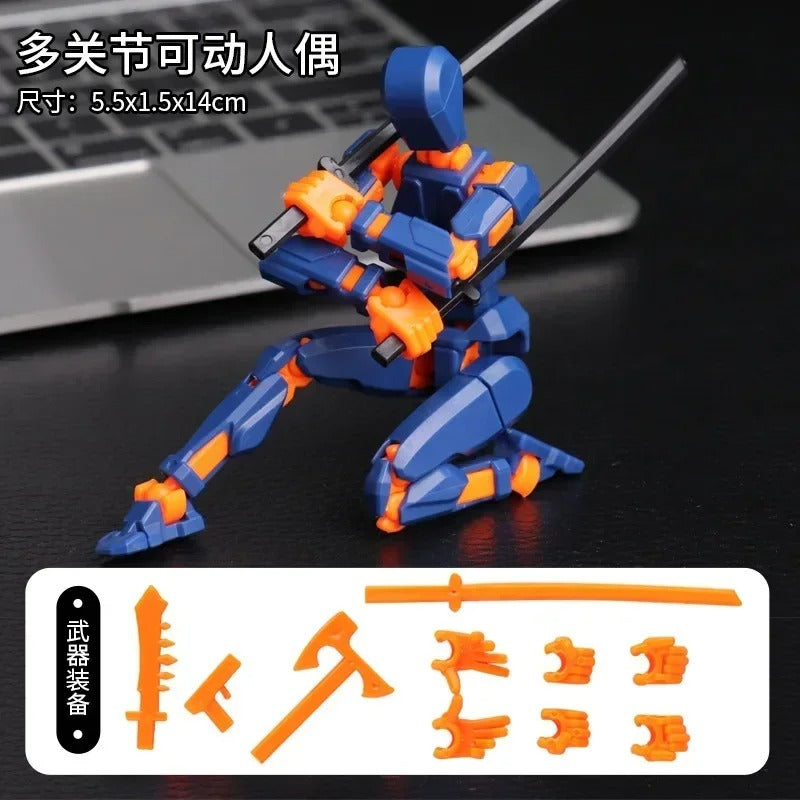 13-Joint Poseable Robot Figure – 14cm DIY Model Kit