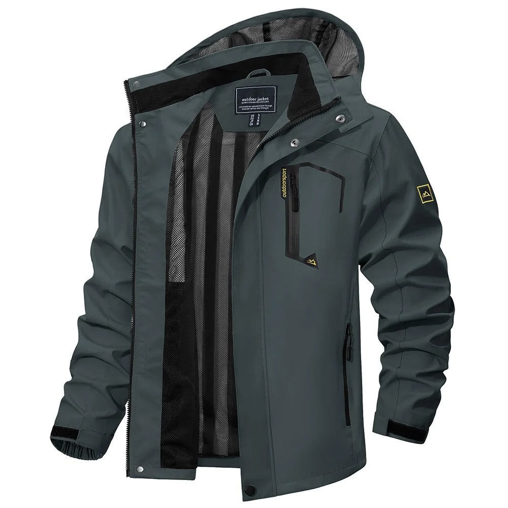 Men’s Waterproof Rain Jacket – Mesh Lined Lightweight Windproof Outdoor Coat